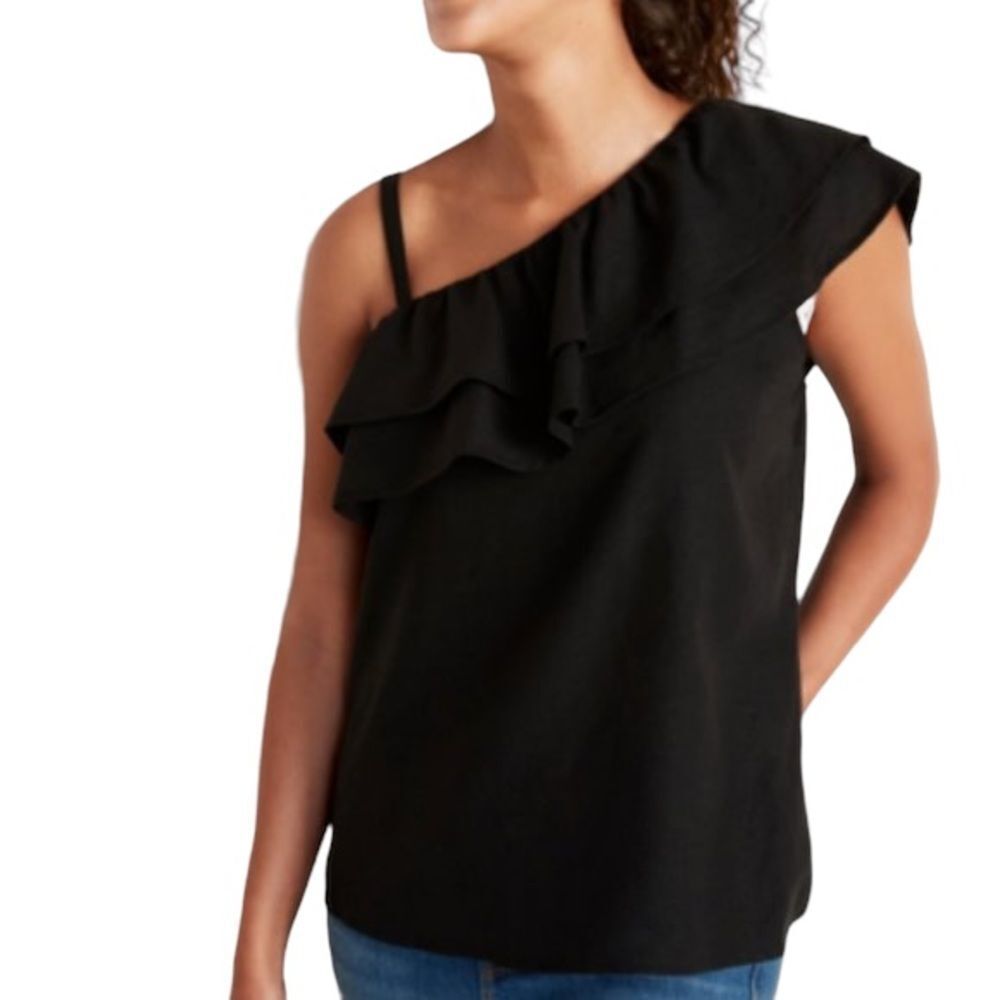 OLD NAVY one shoulder ruffle tank blouse